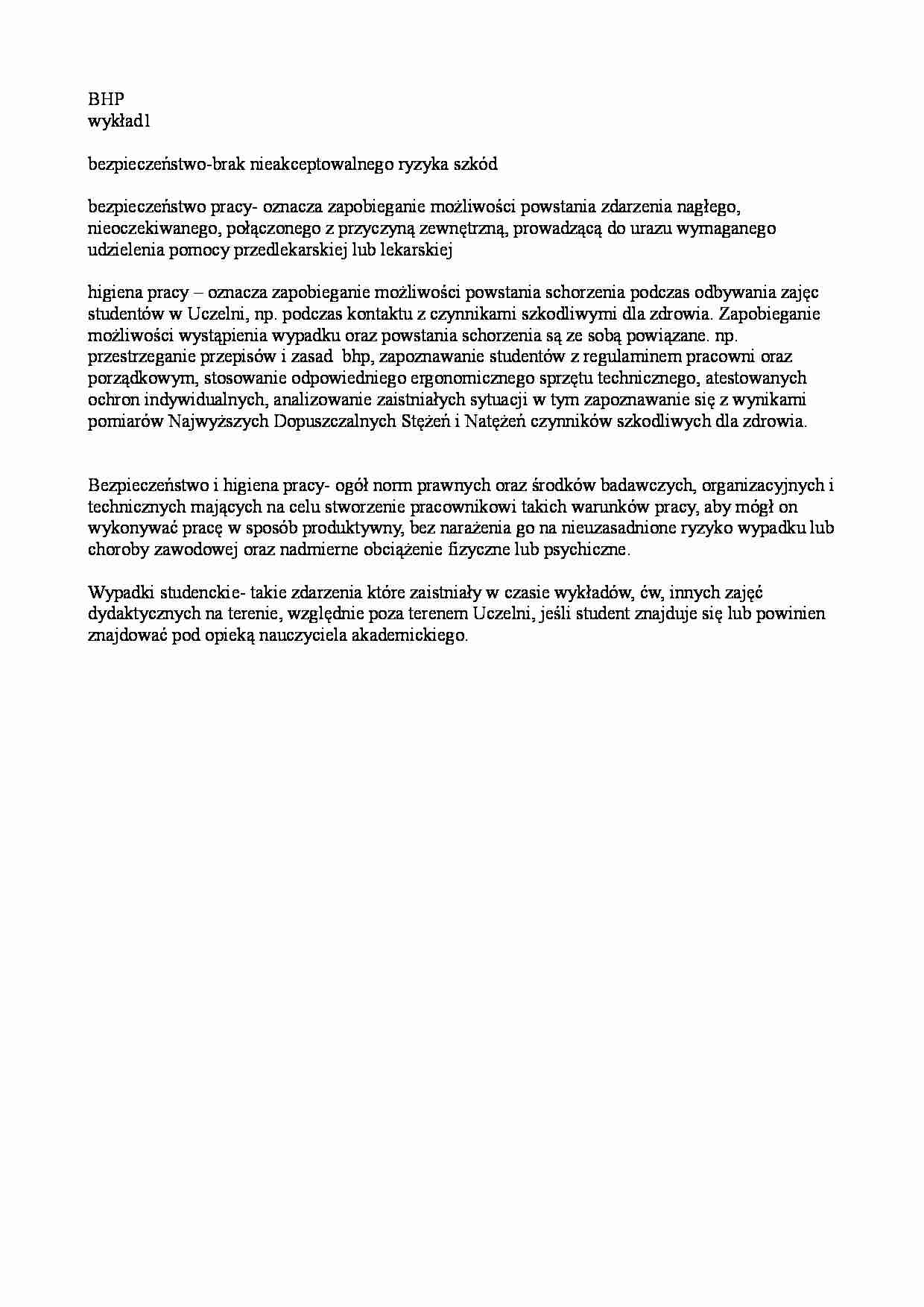 Bezpieczeństwo-brak nieakceptowalnego ryzyka szkód - strona 1