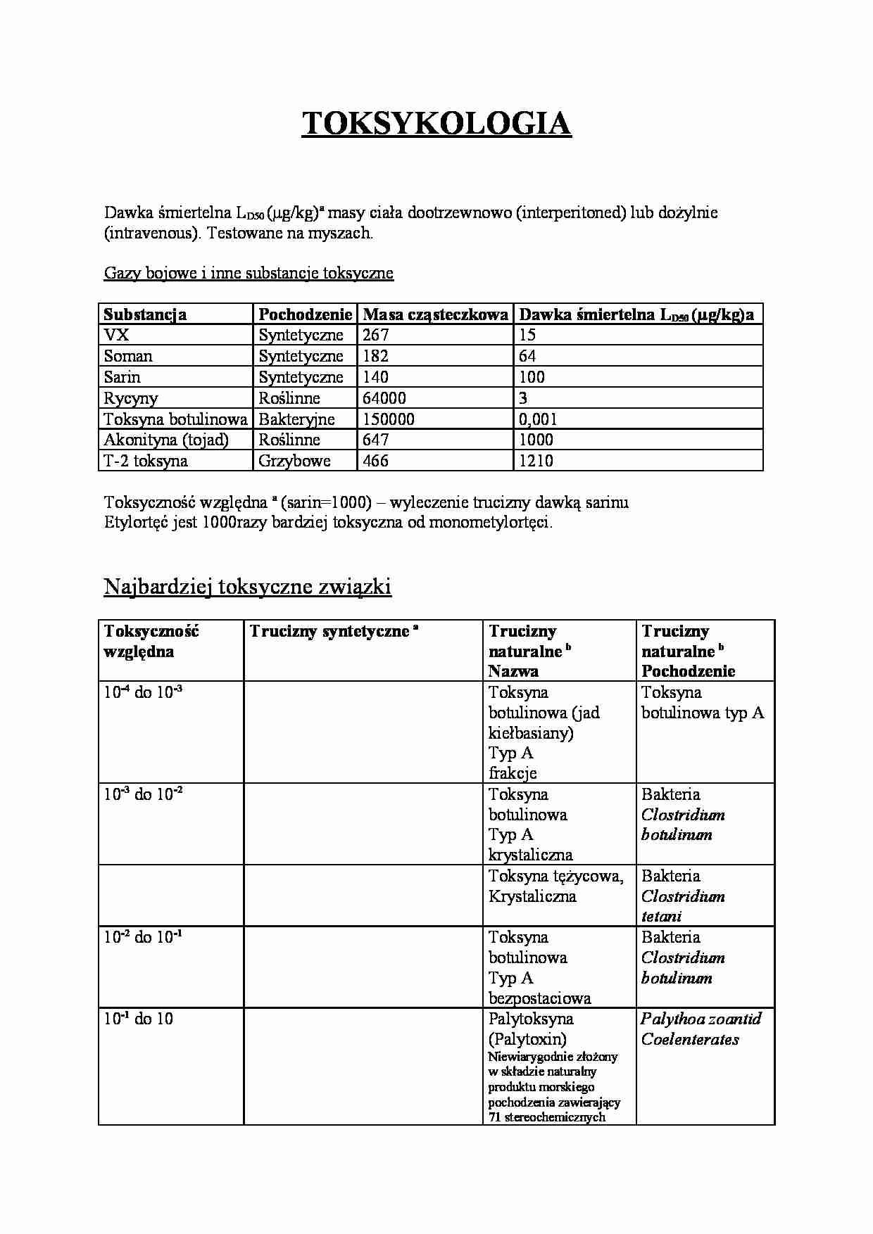  Toksykologia - wykład 2 - strona 1