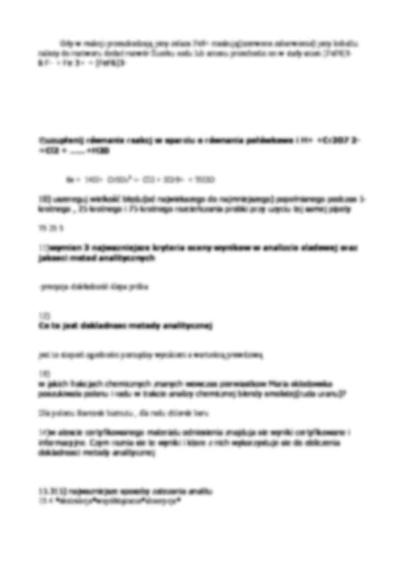 chemia analityczna pytania z egzaminu - strona 2