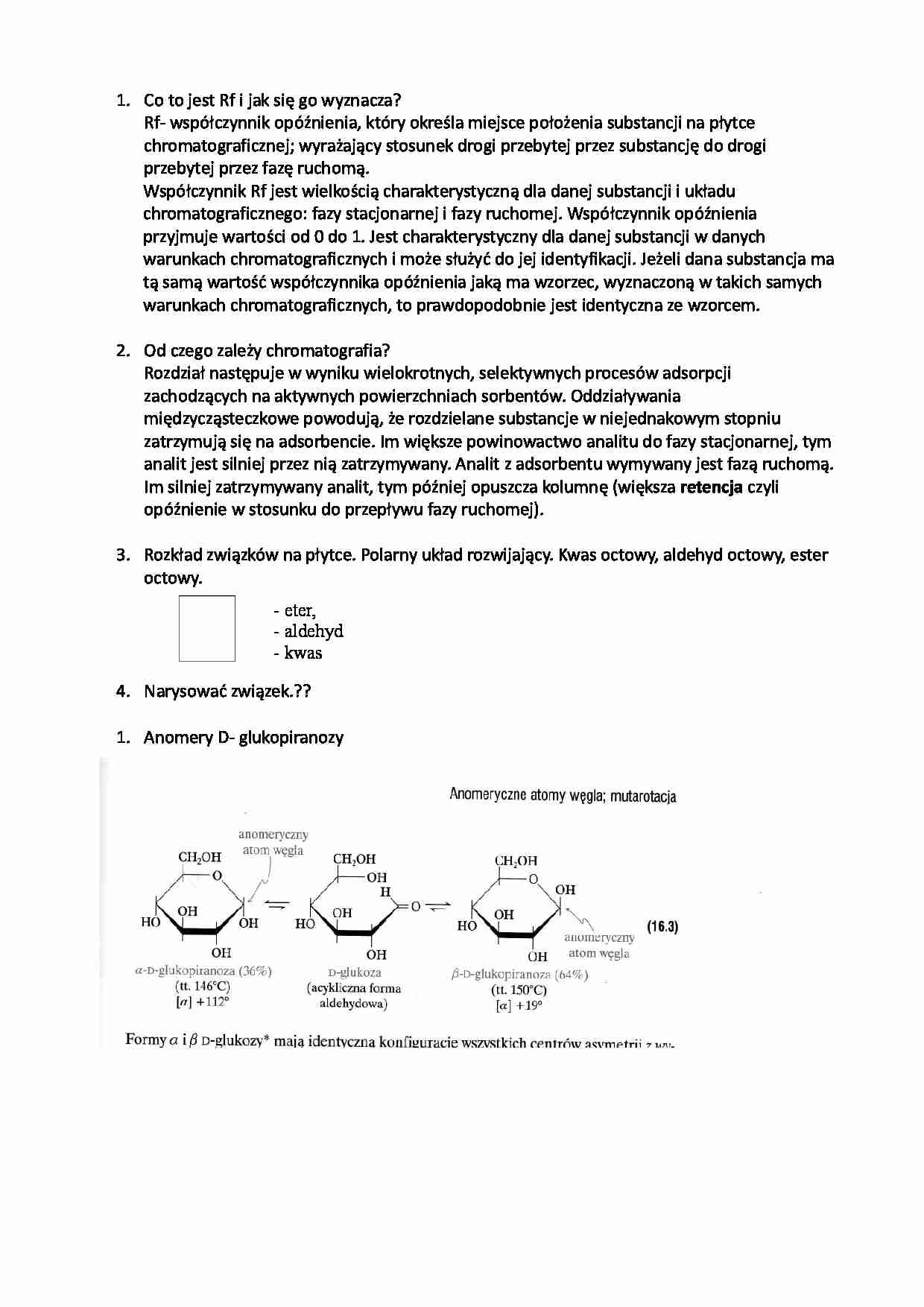 wejściówka - Cukry, chromatografia - strona 1