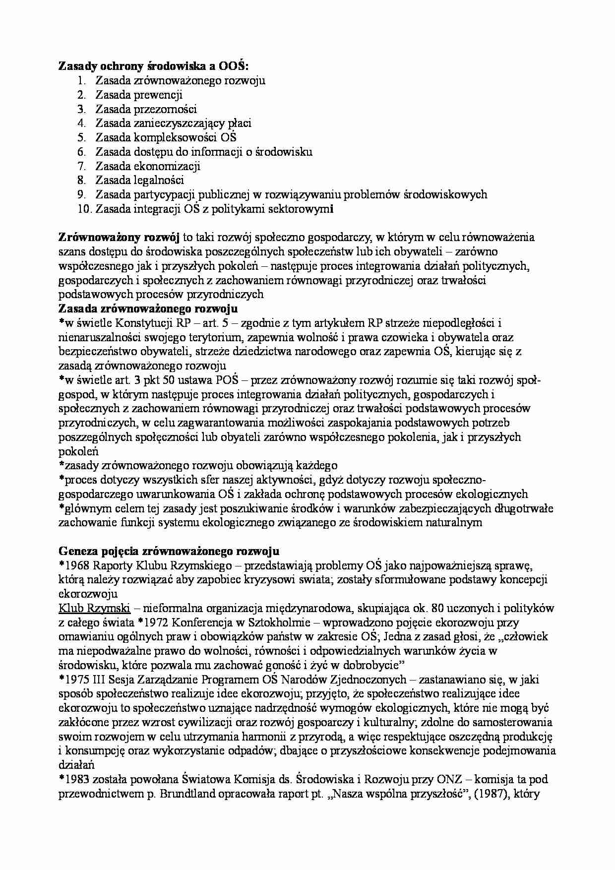Zasady ochrony środowiska - strona 1