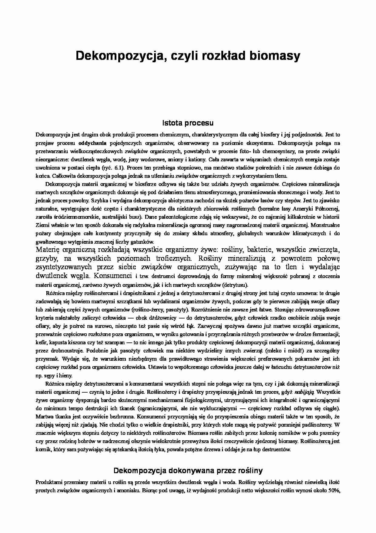   Dekompozycja, czyli rozkład biomasy - strona 1