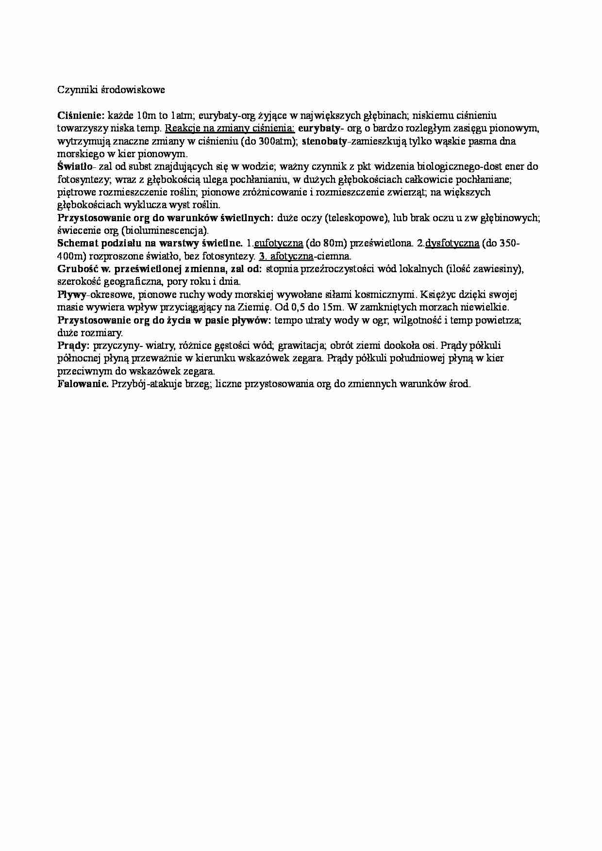 Czynniki środowiskowe - wykład - strona 1