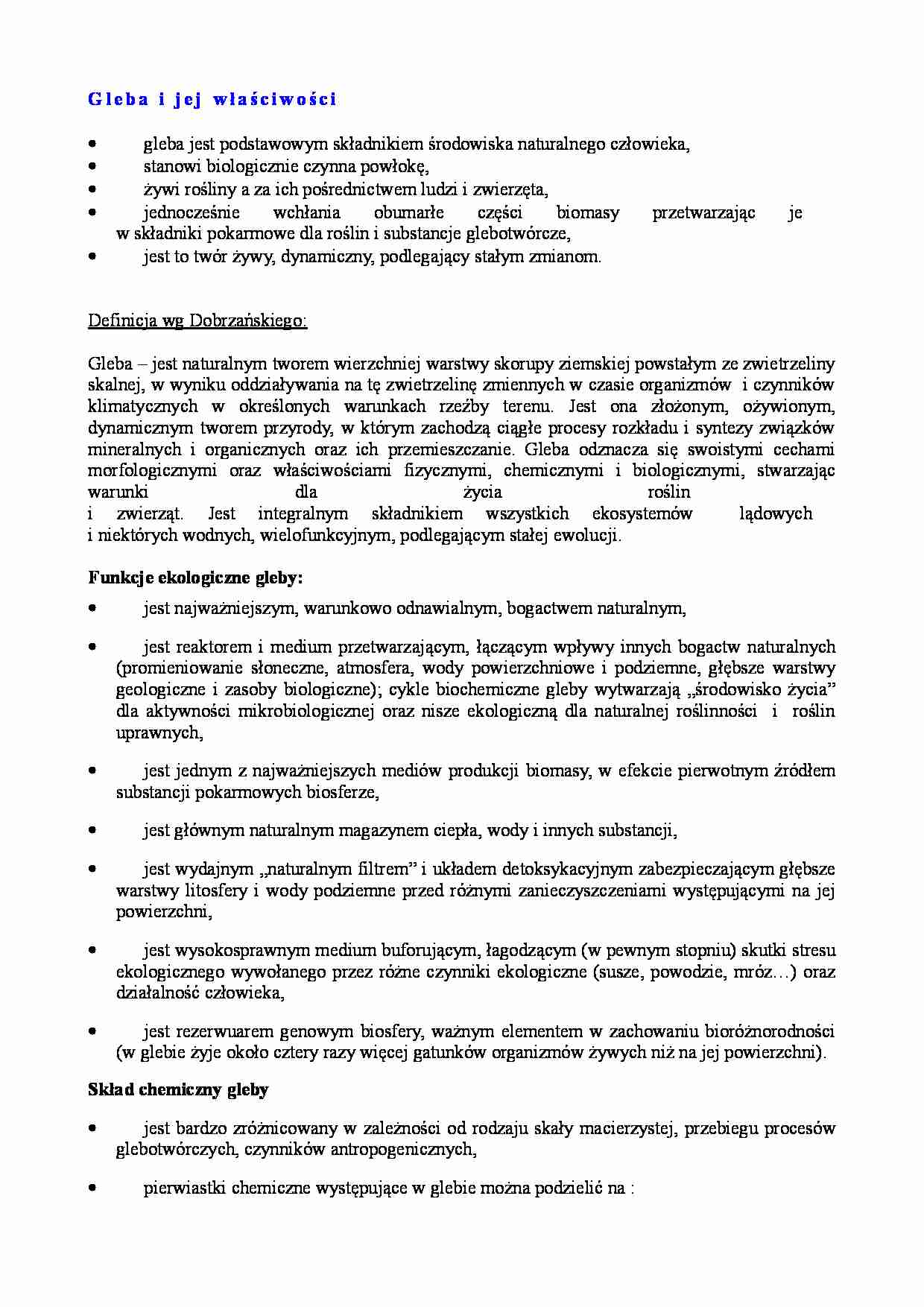 Gleba i jej właściwości - strona 1