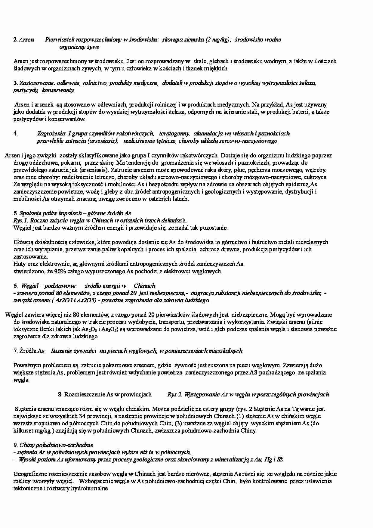 Toksykologia, Arsen i rtęć - strona 1