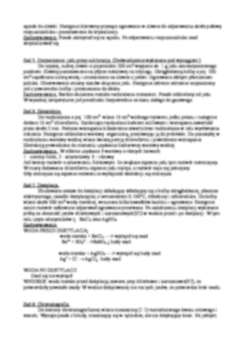 Metody oczyszczania i rozdzielania substancji - rozpuszczanie, krystalizacja, oddzielenie osadu - strona 2