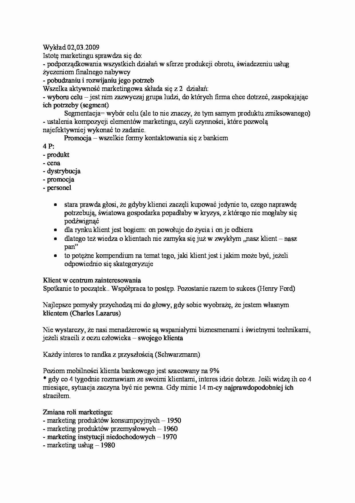 Wykład 02.03.2009 - strona 1