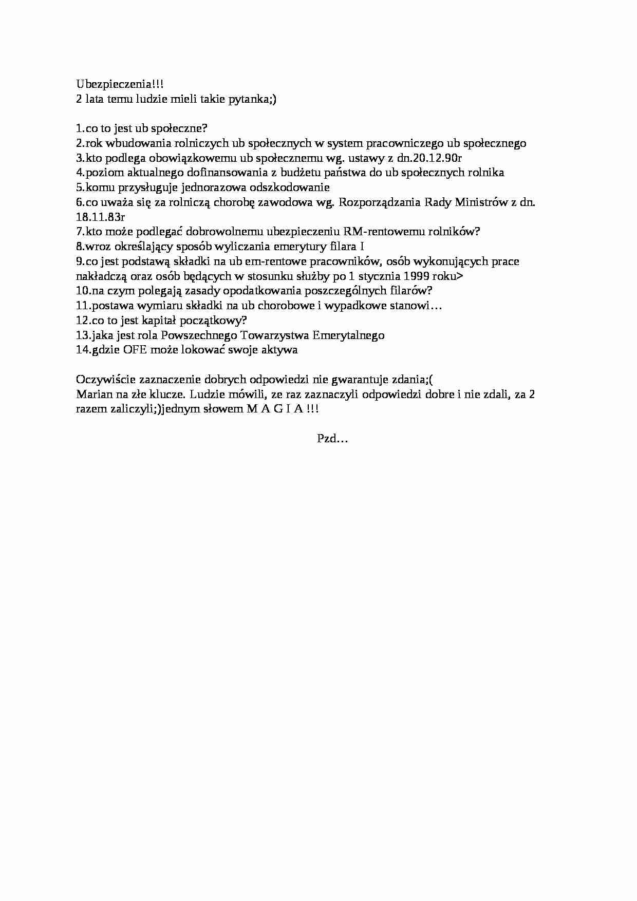 finanse-ubezpieczenia pytania - strona 1