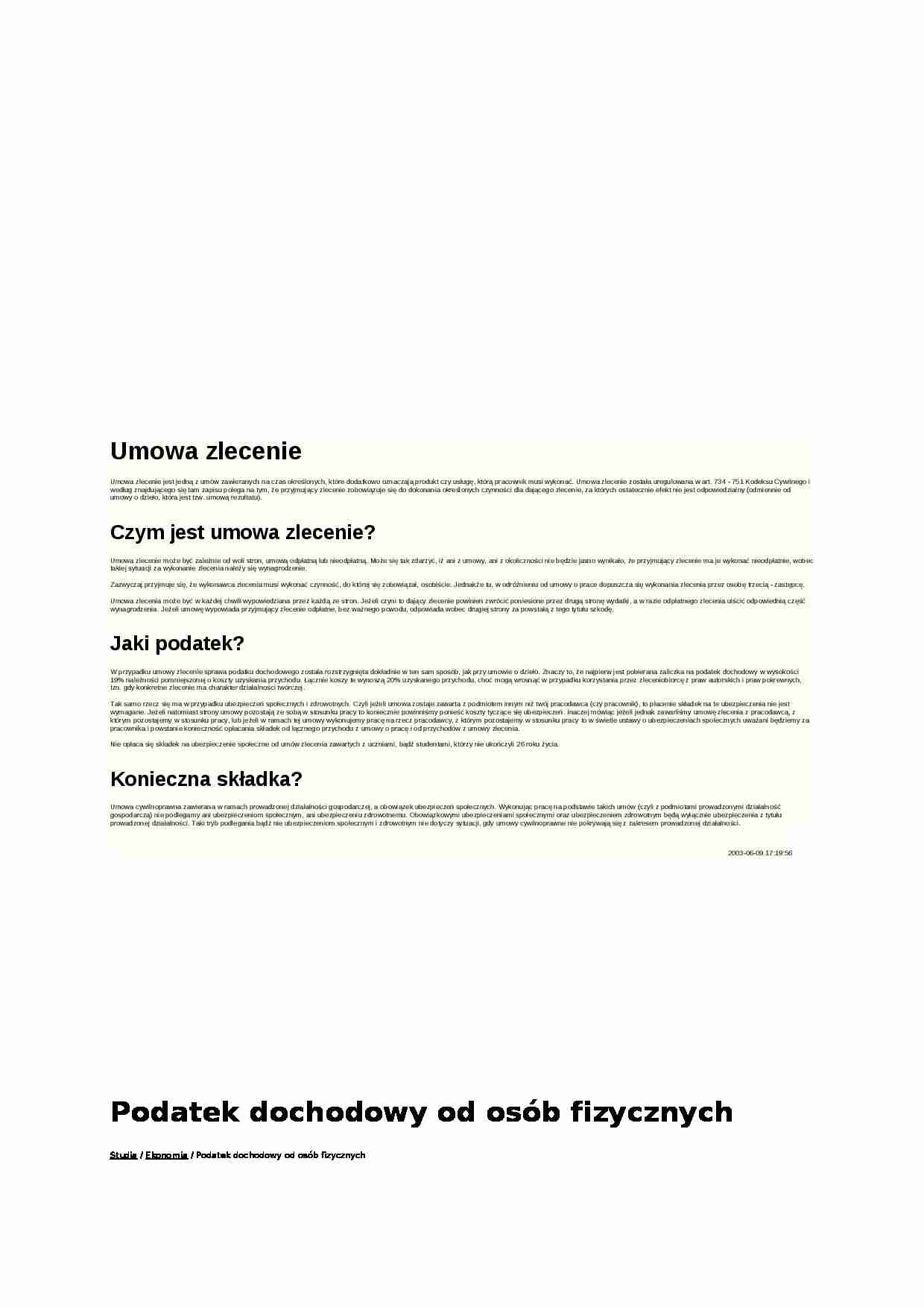 Podatek dochodowy od osb fizycznych - strona 1