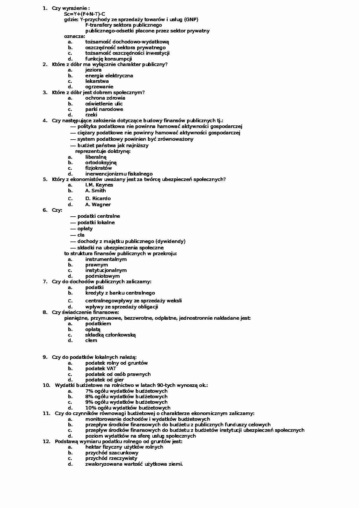 test z finansów - strona 1