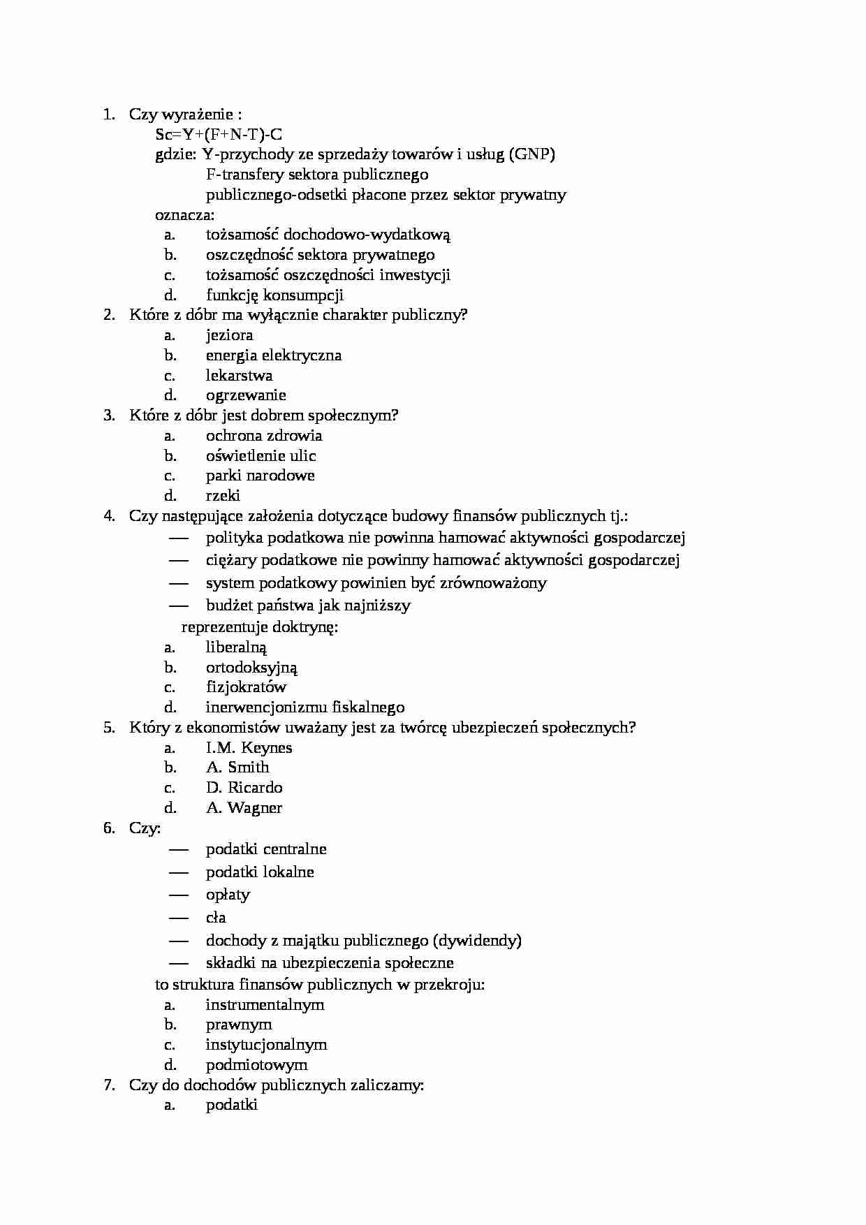 test z finansów - strona 1