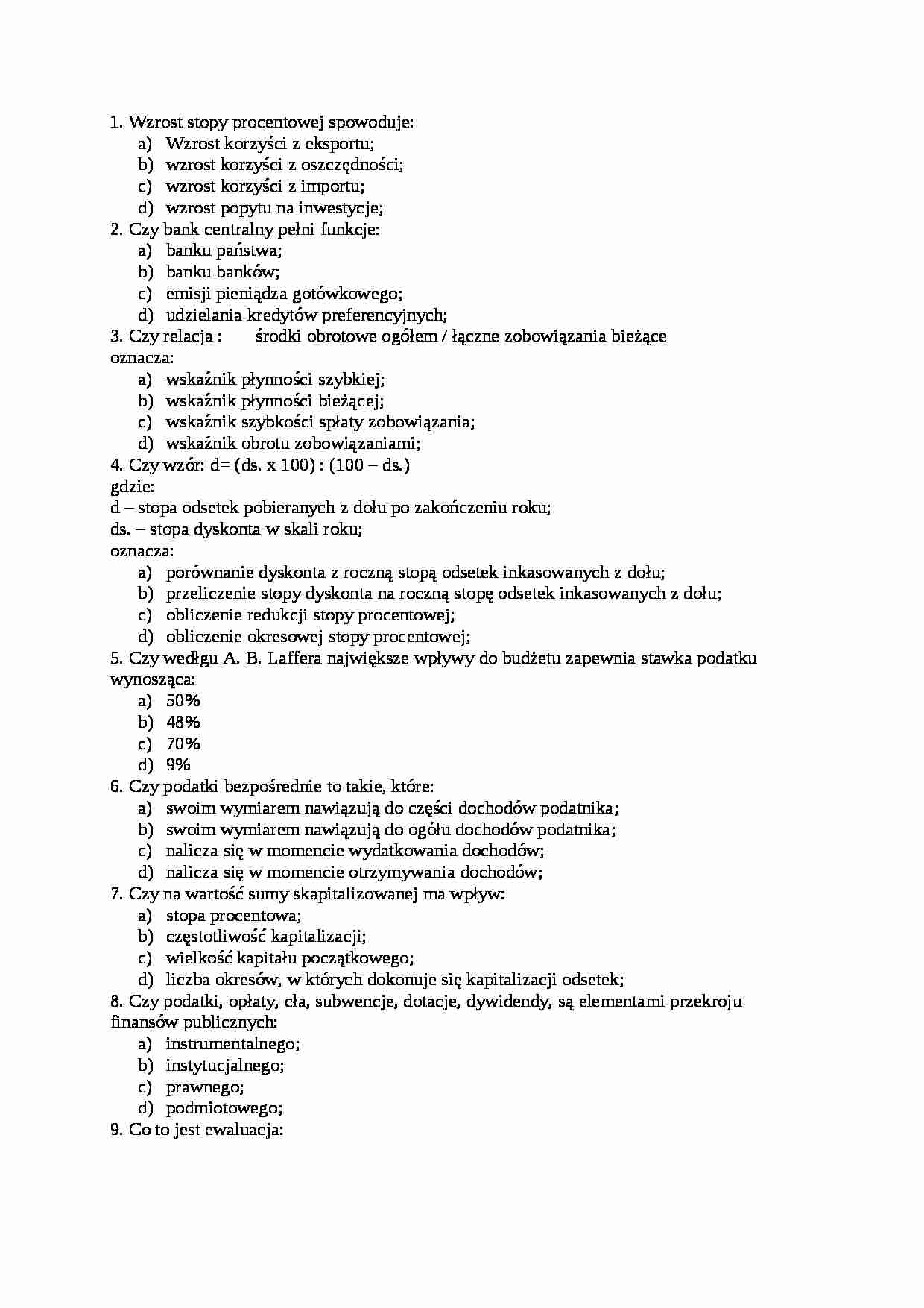 test z finansów - strona 1