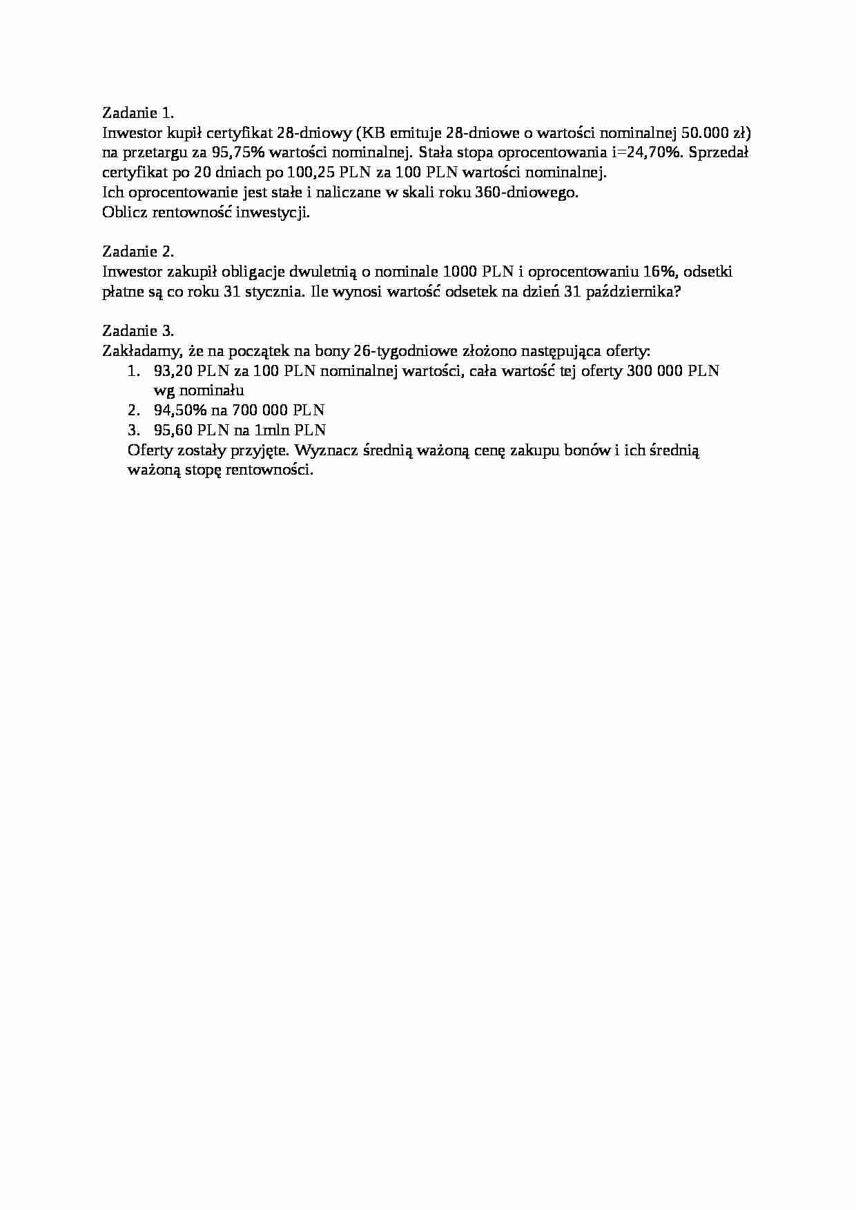 Finanse i bankowość- test - strona 1
