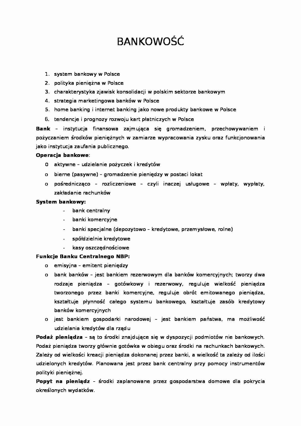 Bankowość - Ocena zdolności kredytowej -  teoria i zadania  - strona 1