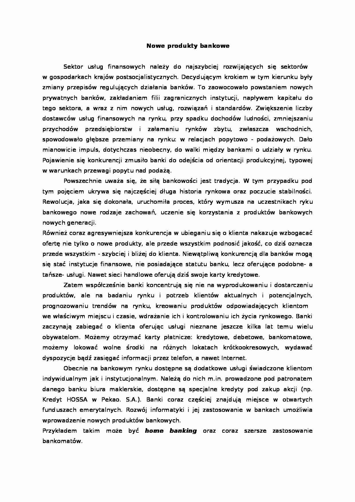 Produkty bankowe - Banki telefoniczne - strona 1