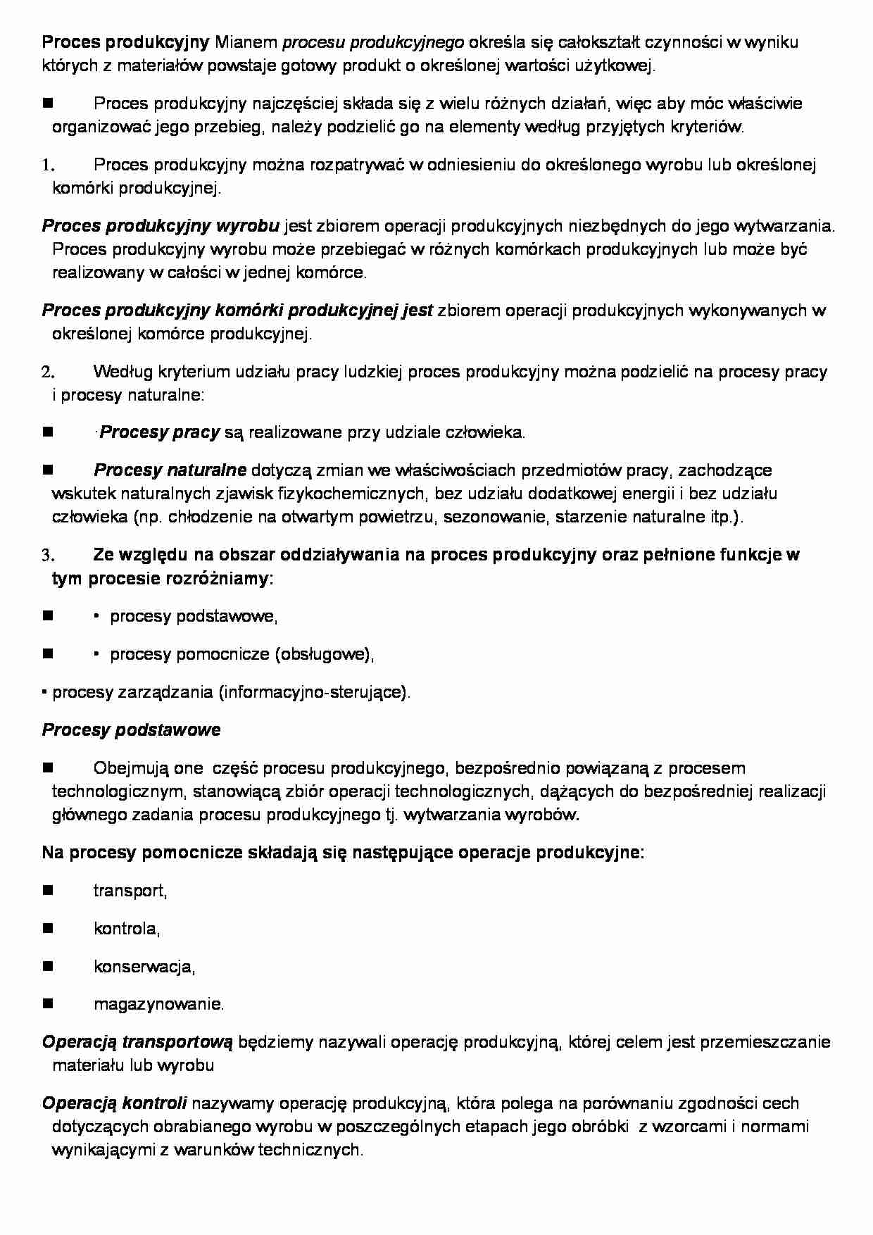 Proces i program produkcyjny - strona 1