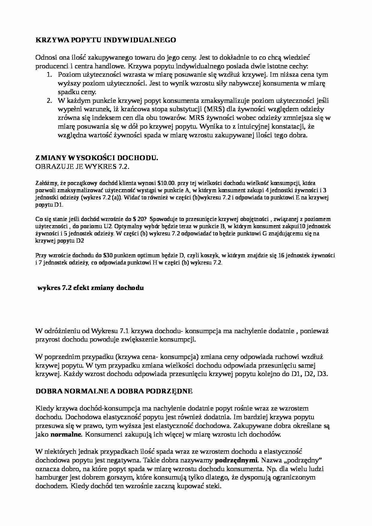 Krzywa popytu indywidualnego - strona 1