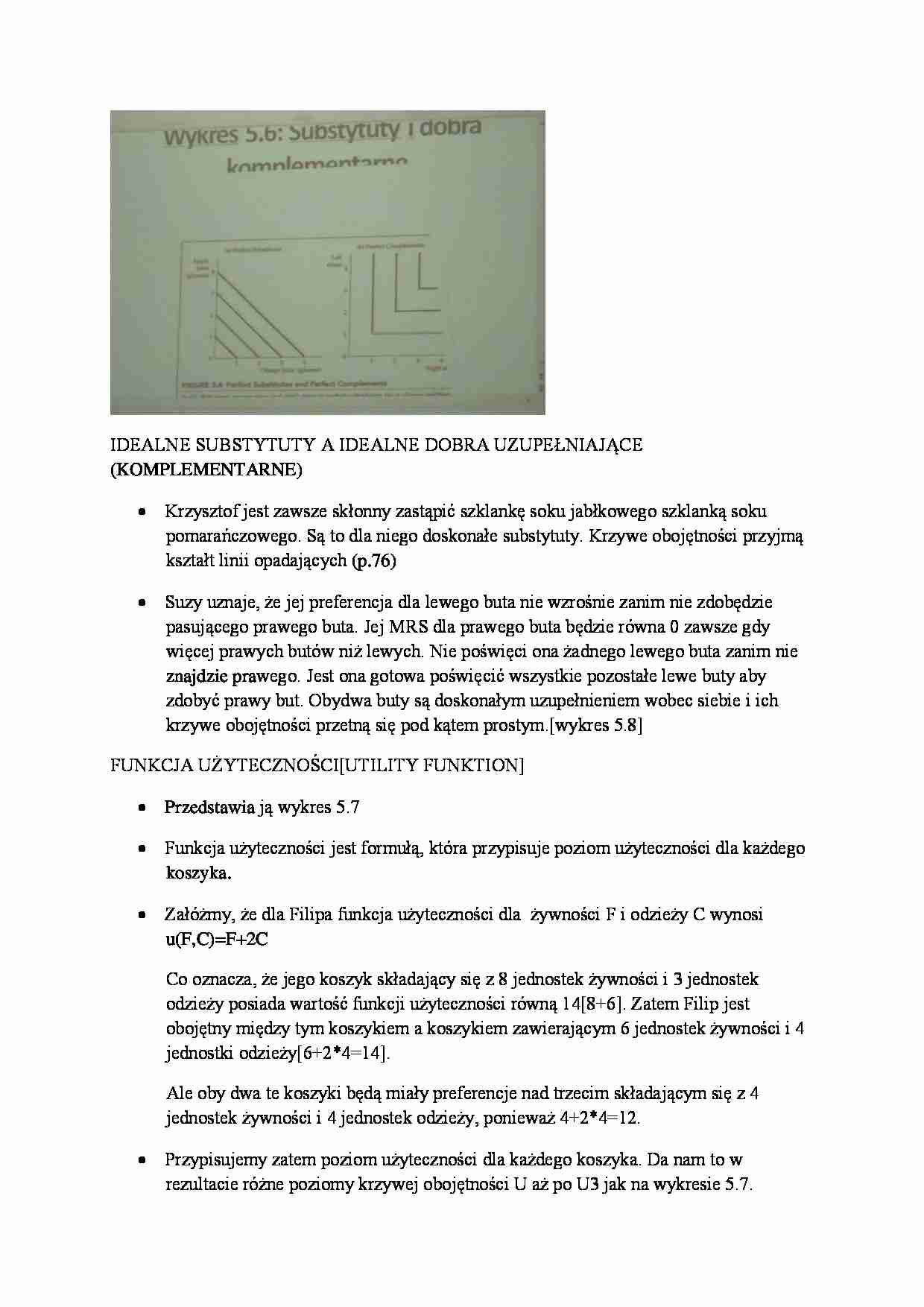 Substytuty i funkcja użyteczności - strona 1