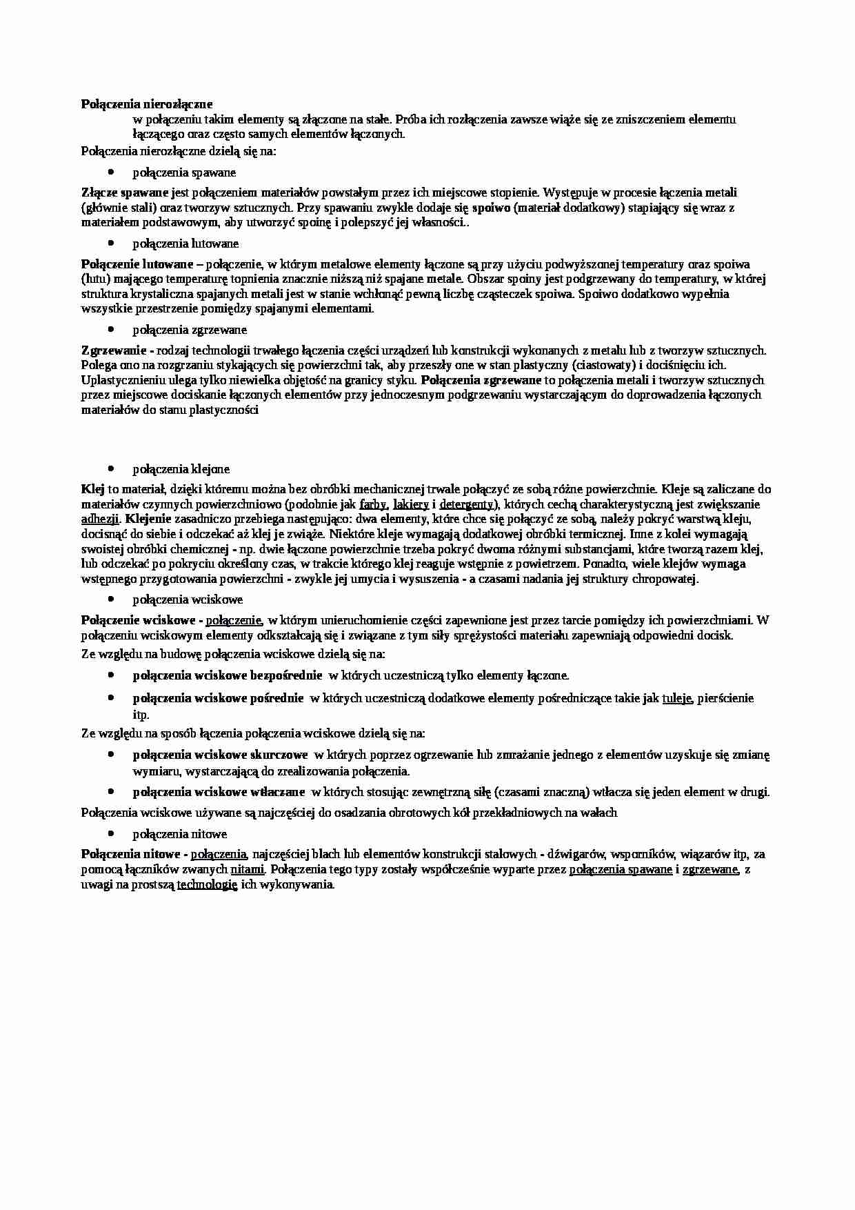 Procesy połączenia nierozłącznego - strona 1