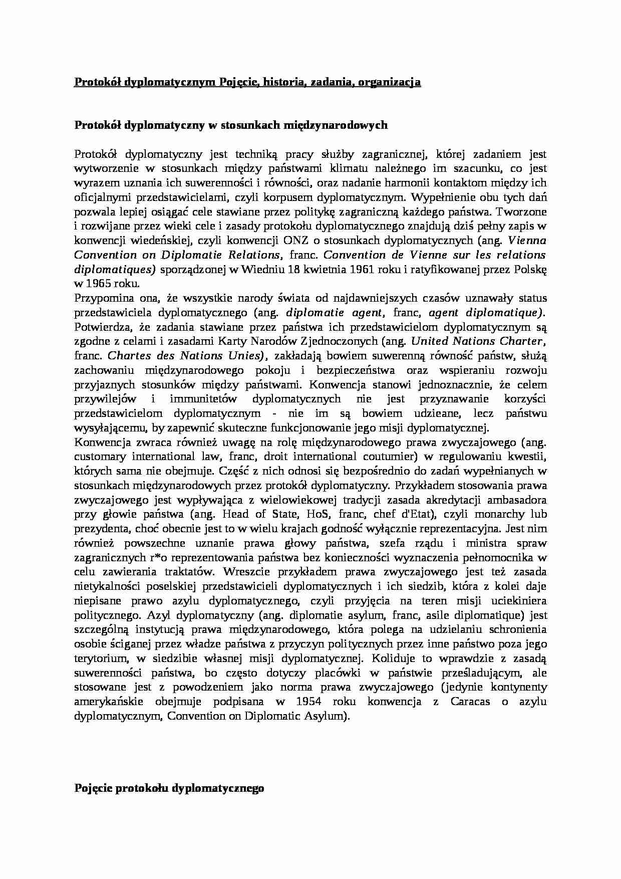 protokół dyplomatyczny - strona 1