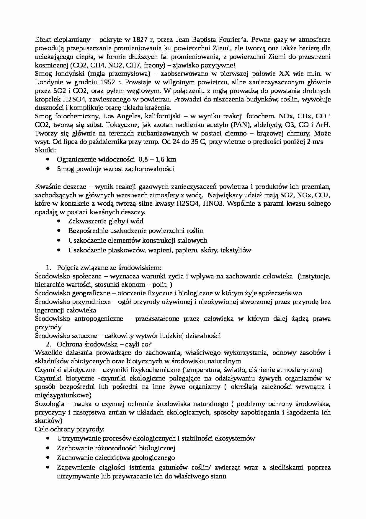 Podstawowe informacje - ochrona środowiska - strona 1