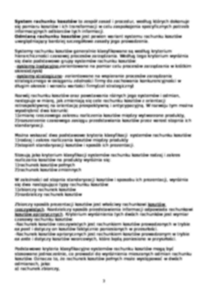 Charakterystyka modeli rachunku kosztów - strona 3