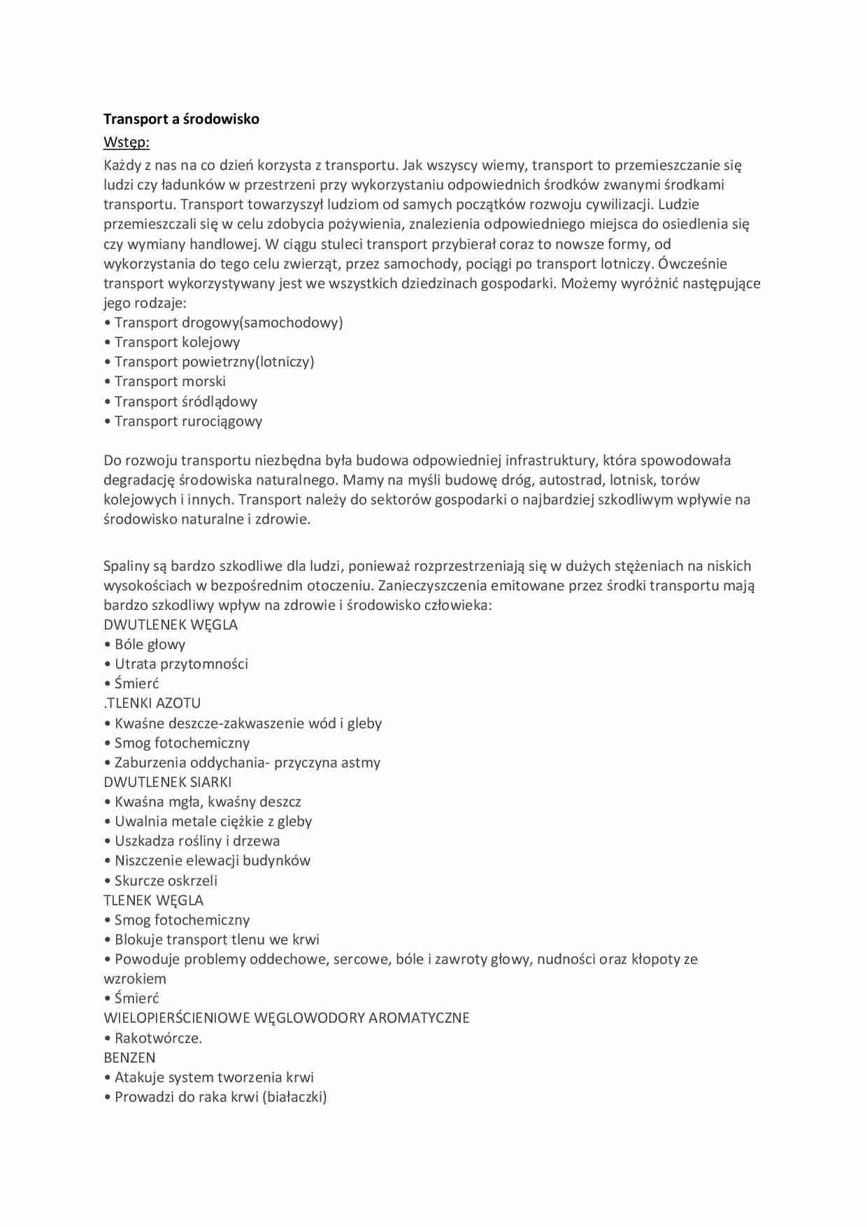 Transport a ochrona środowiska - strona 1