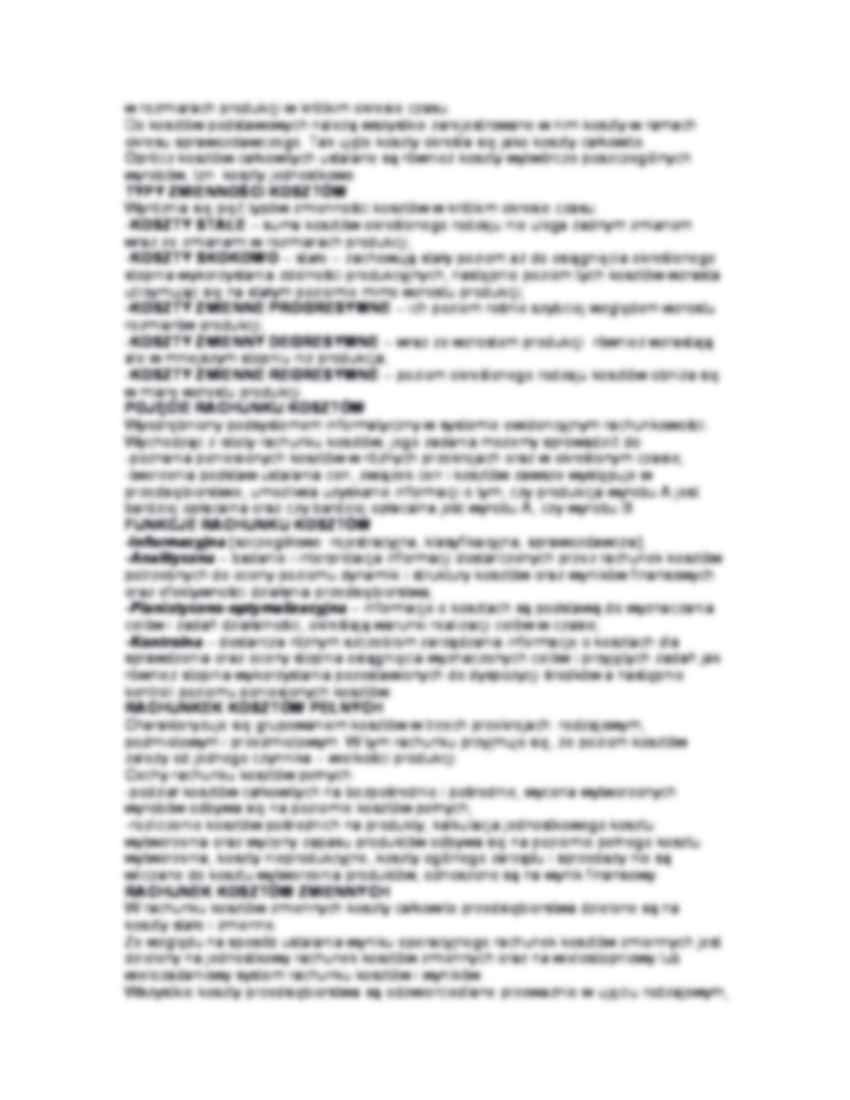 Koszty - definicja i klasyfikacja - strona 3