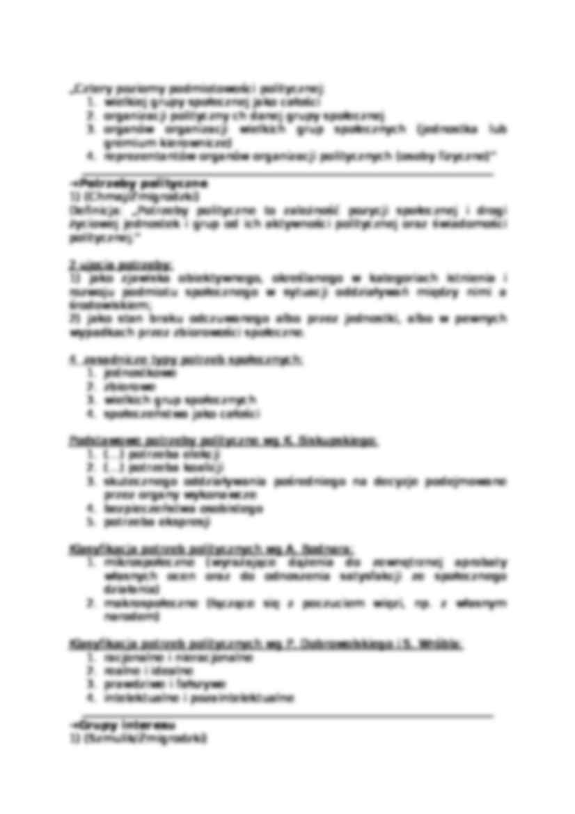 Teoria polityki - zagadnienia i definicje  - strona 2
