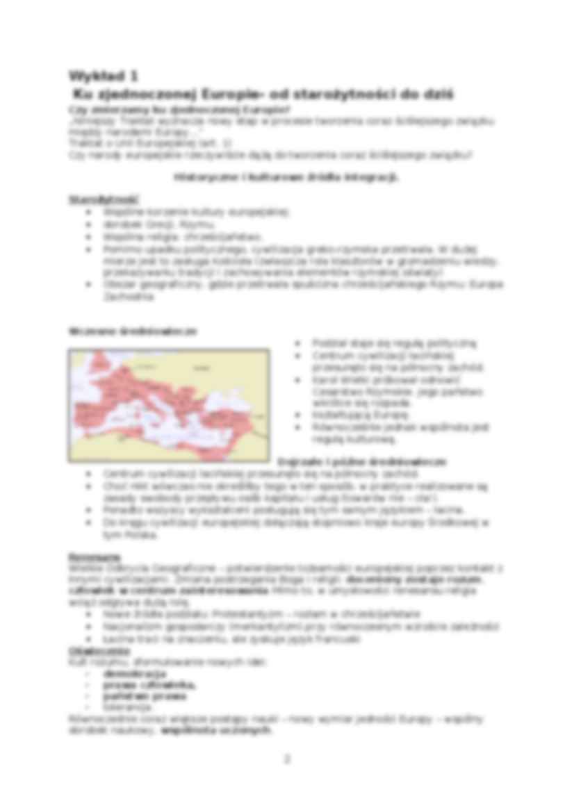 Integracja europejska - wykłady  - strona 2