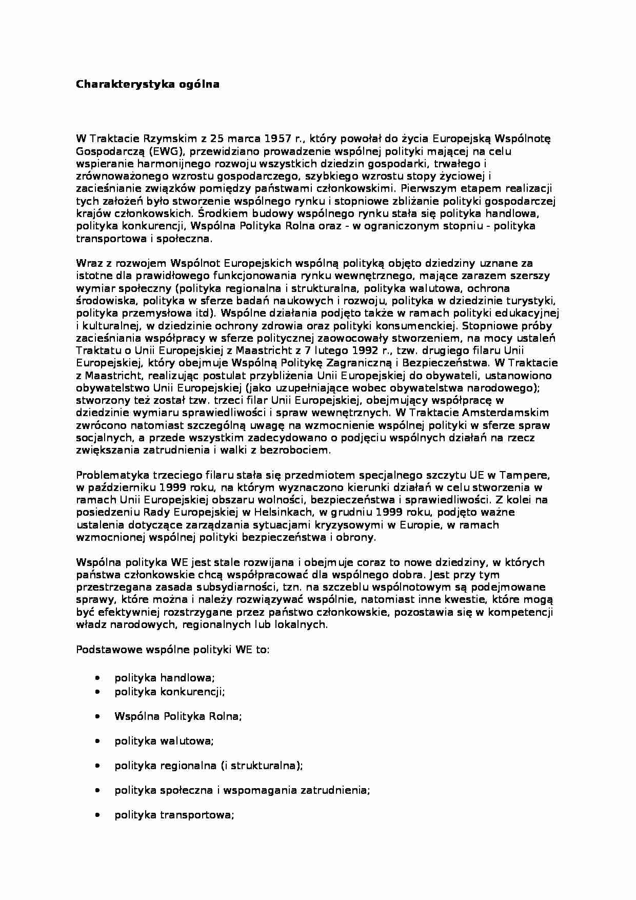 Wsplne polityki - Unie Europejska  - strona 1