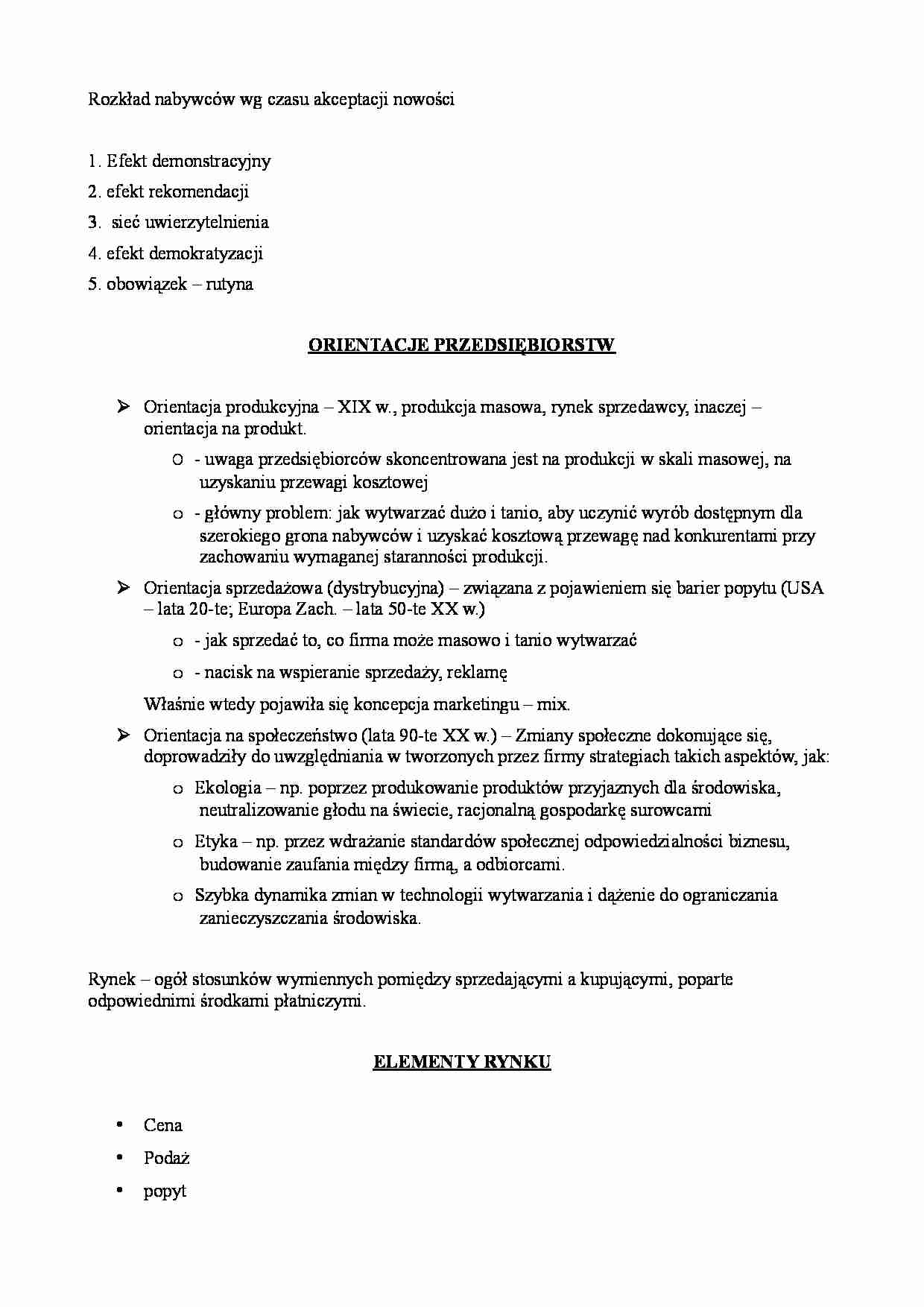 Orientacje przedsiębiorstw  - strona 1