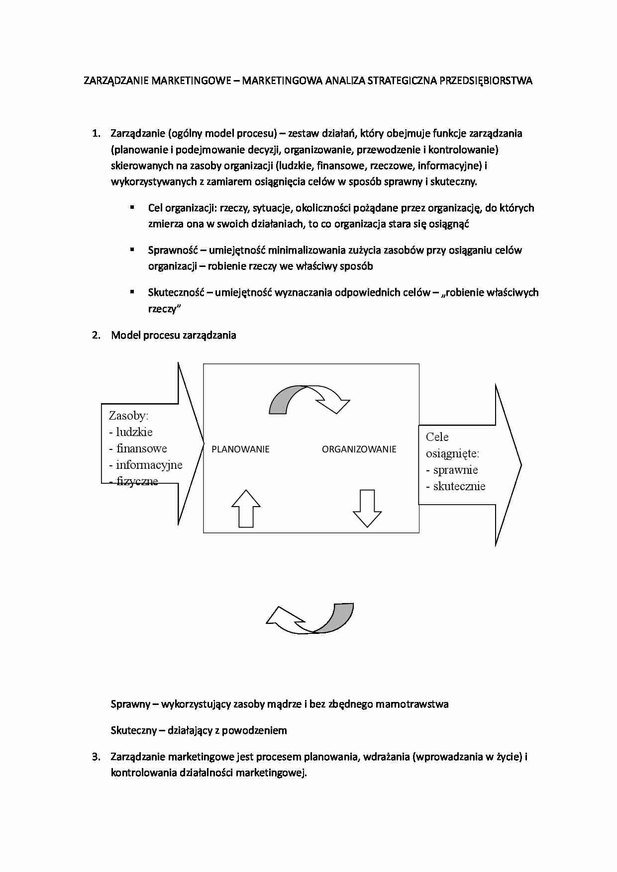 Marketingowa analiza przedsiębiorstwa  - strona 1