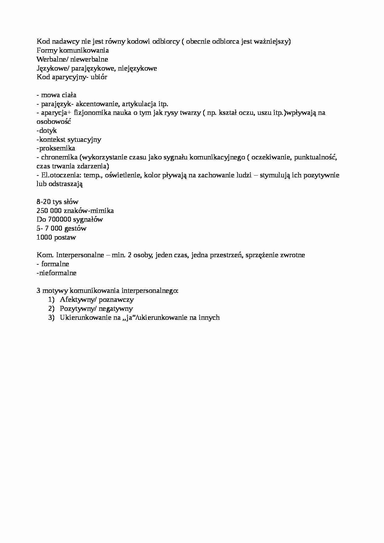 Formy komunikowania  - strona 1