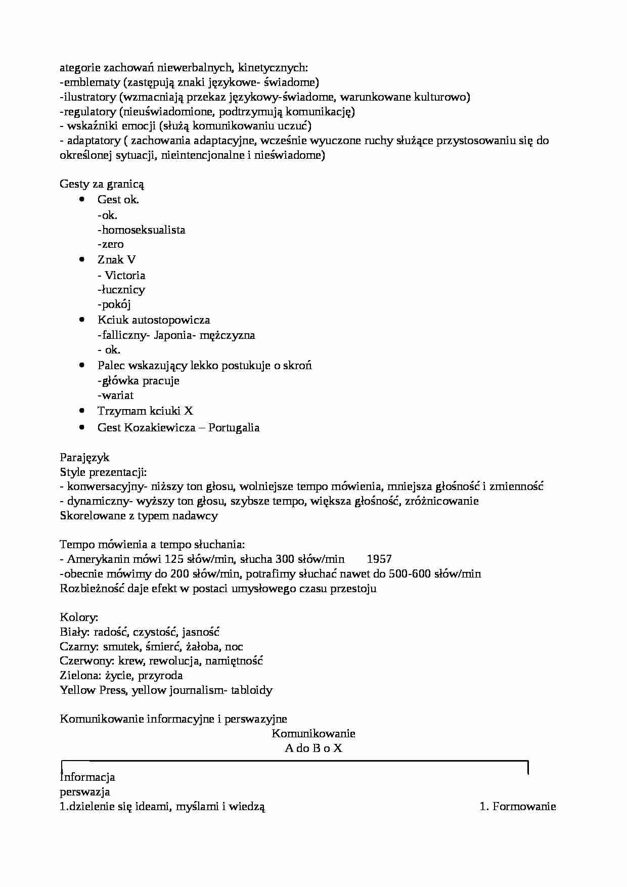 Proces komunikowania  - strona 1