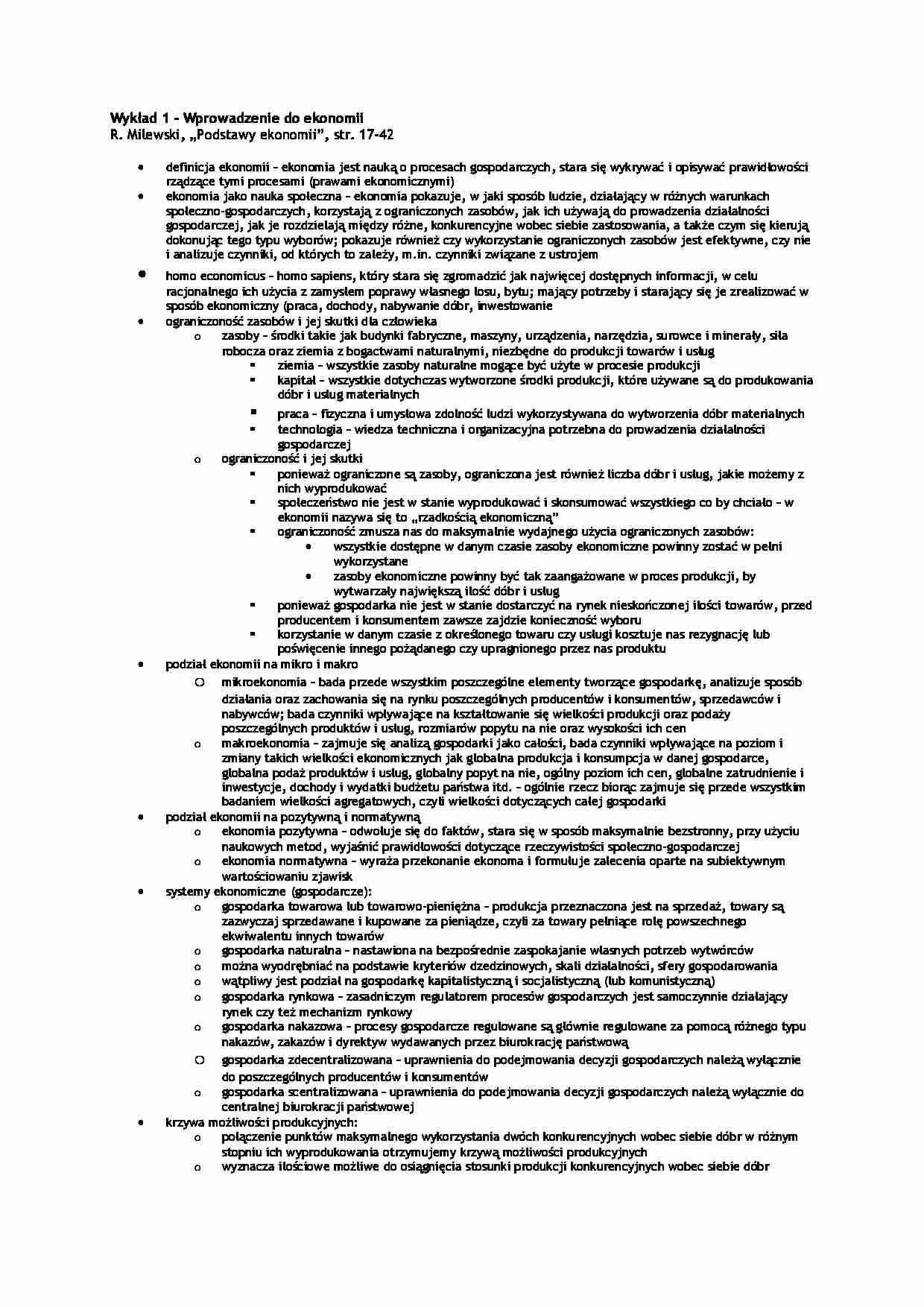 Wprowadzenie do ekonomii - strona 1