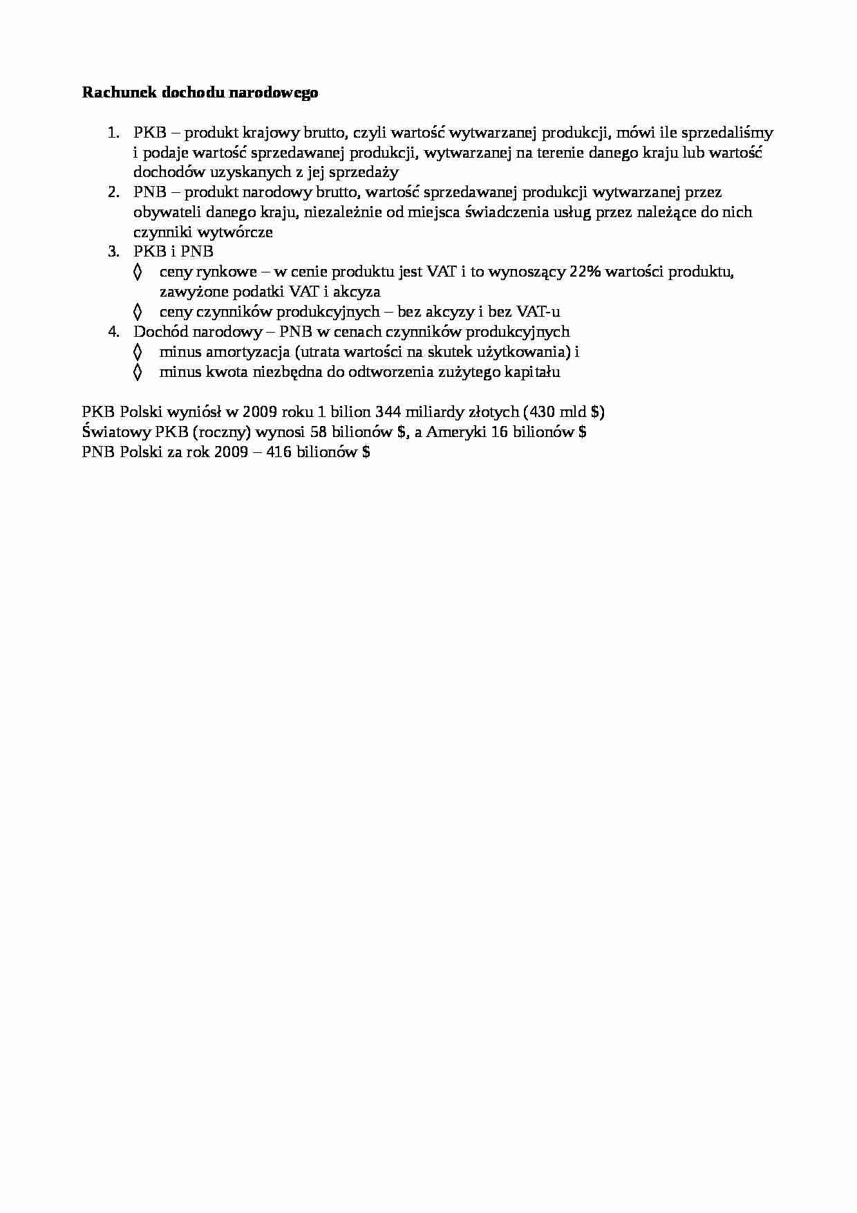 Rachunek dochodu narodowego  - strona 1