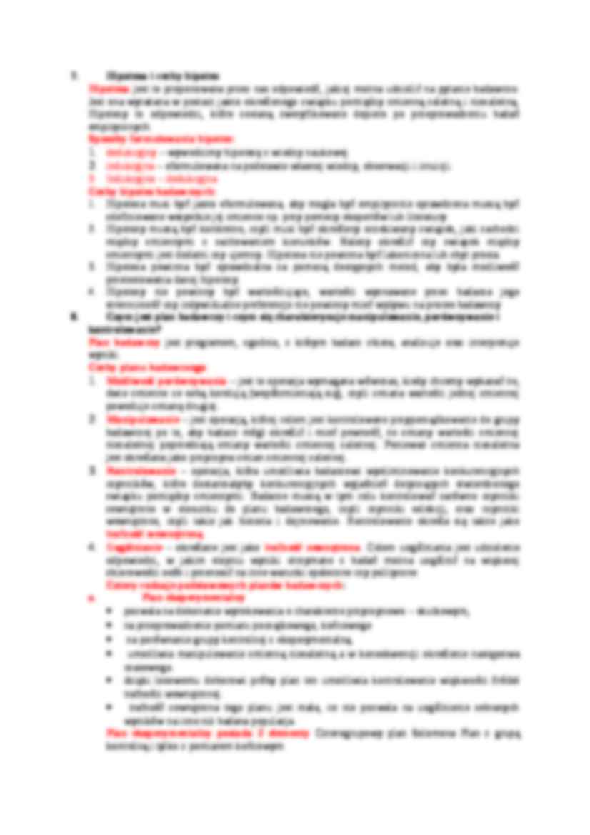 Metodologia badanń społecznych - opracowanie zagadnień - strona 3