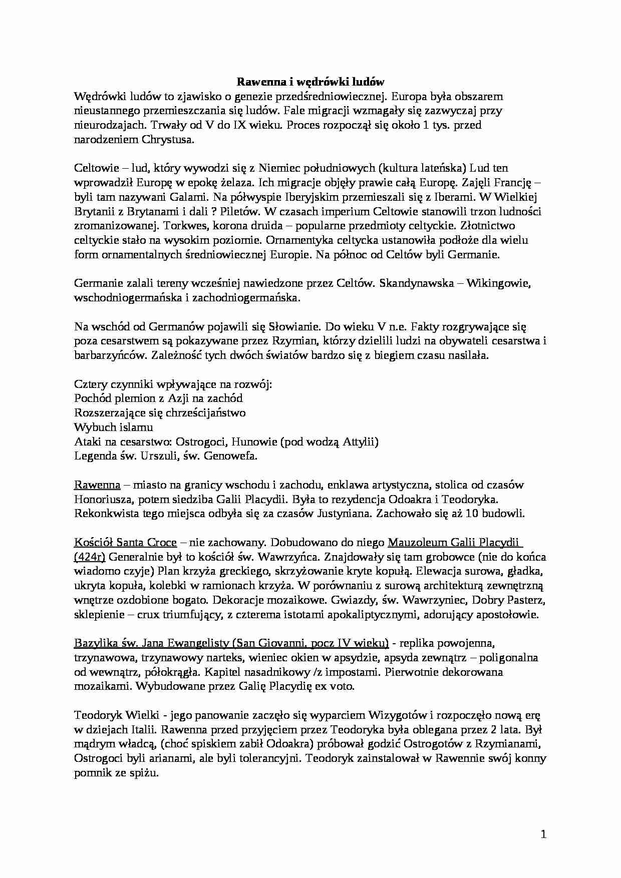 Rawenna i wędrówki ludów - strona 1