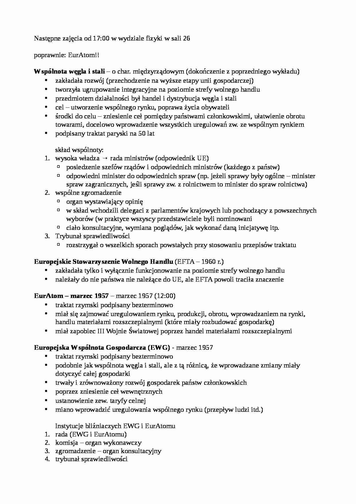 Historia integracji europejskiej  - strona 1