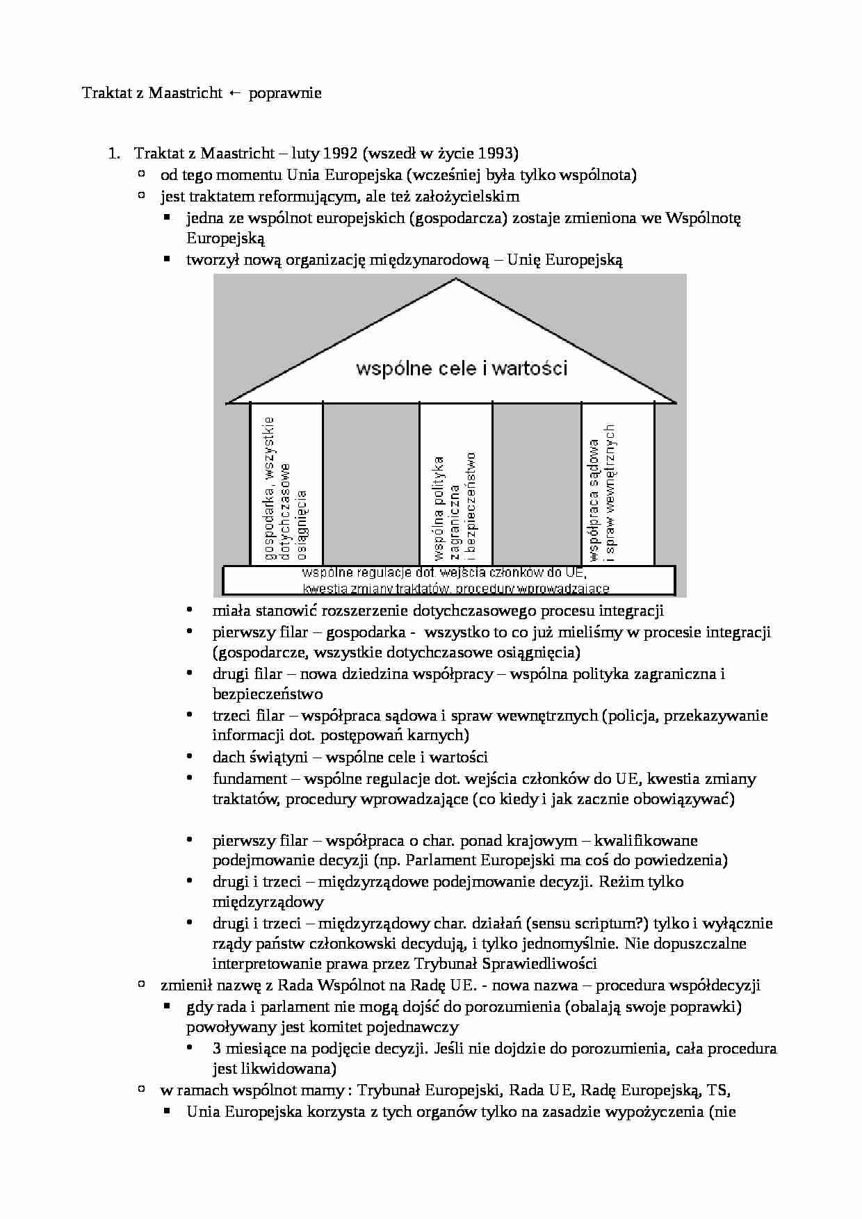 Traktat z Maastricht - strona 1