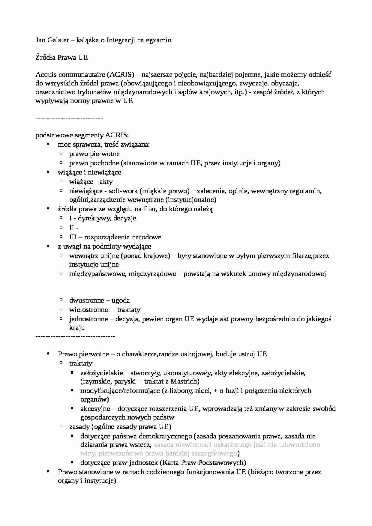 Źródła prawa Unii Europejskiej  - strona 1