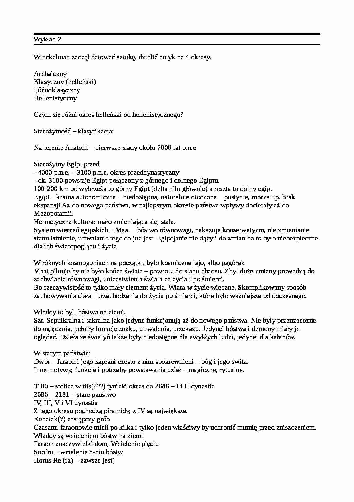 Sztuka antyku - podział na okresy  - strona 1