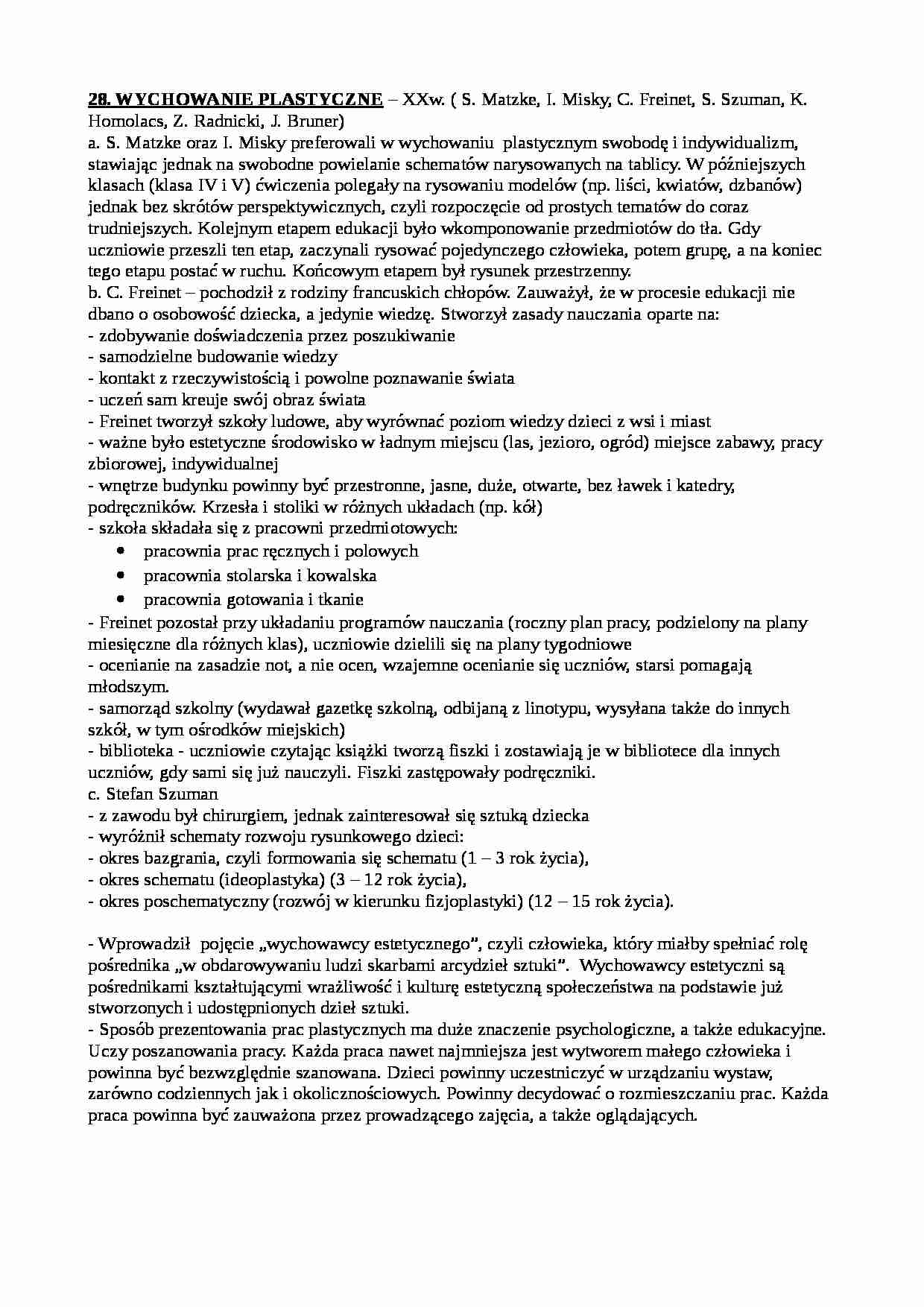 Wychowanie plastyczne  - strona 1
