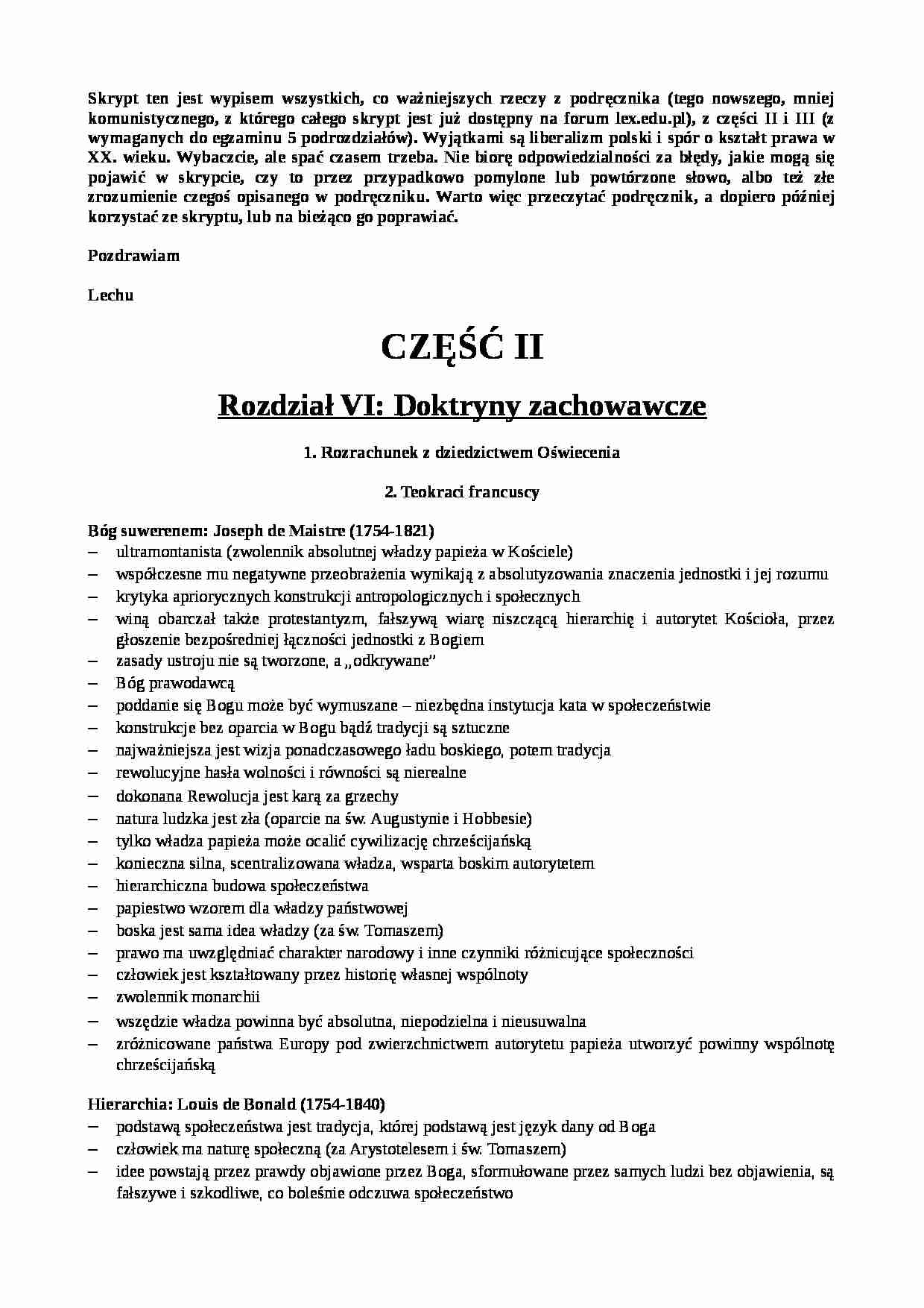 Historia doktryn politycznych i prawnych - skrypt  - strona 1