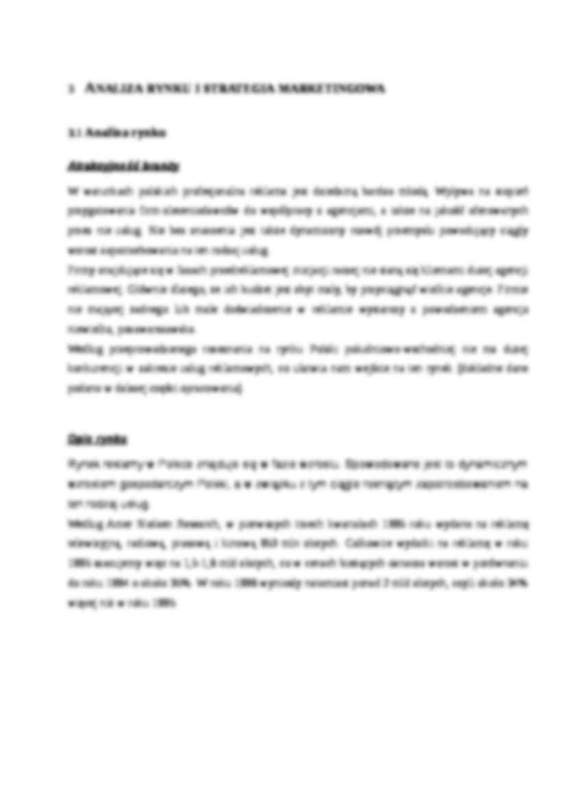 Agencja reklamowa - Biznesplan - strona 3