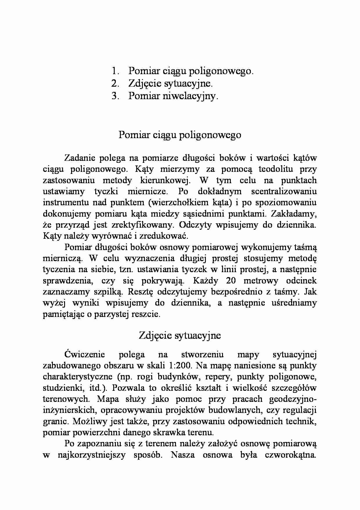 Pomiar ciągu poligonowego - strona 1