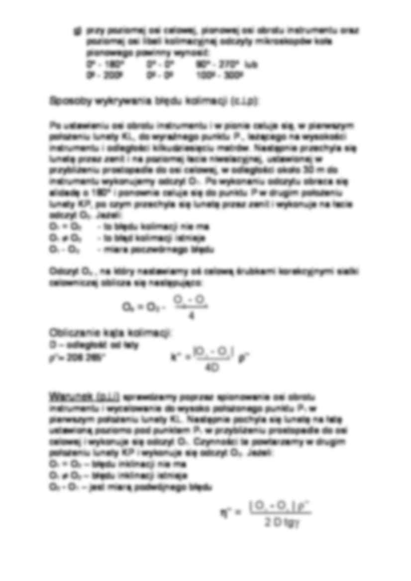 Sprawdzenie teodolitu - geodezja - strona 2