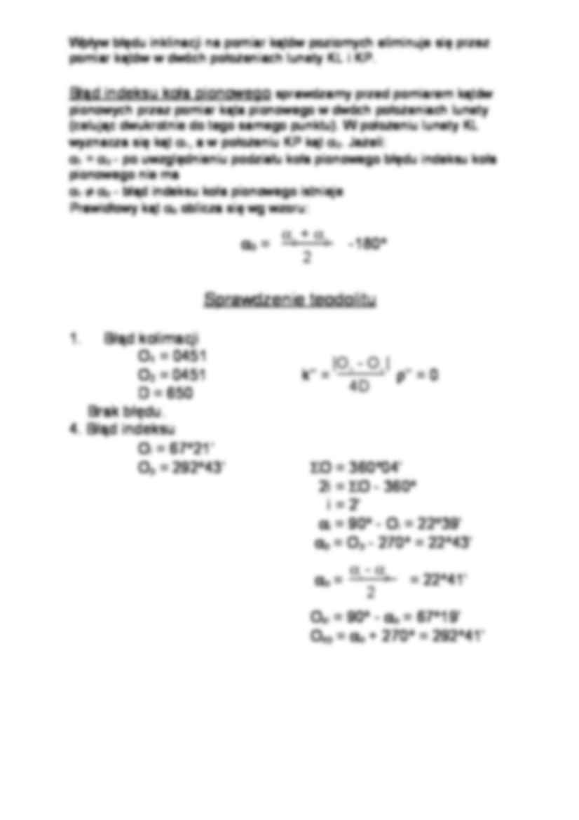 Sprawdzenie teodolitu - geodezja - strona 3
