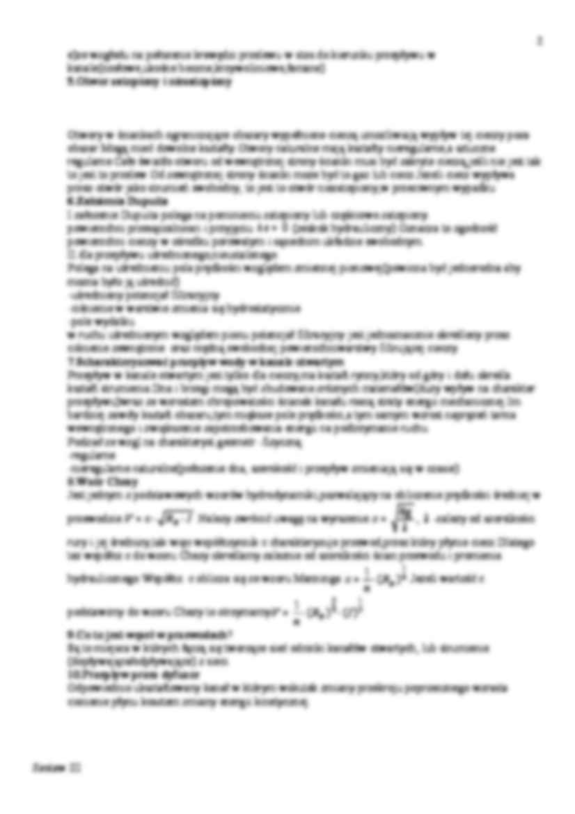 Odpowiedzi na zaliczenie - hydraulika - strona 2